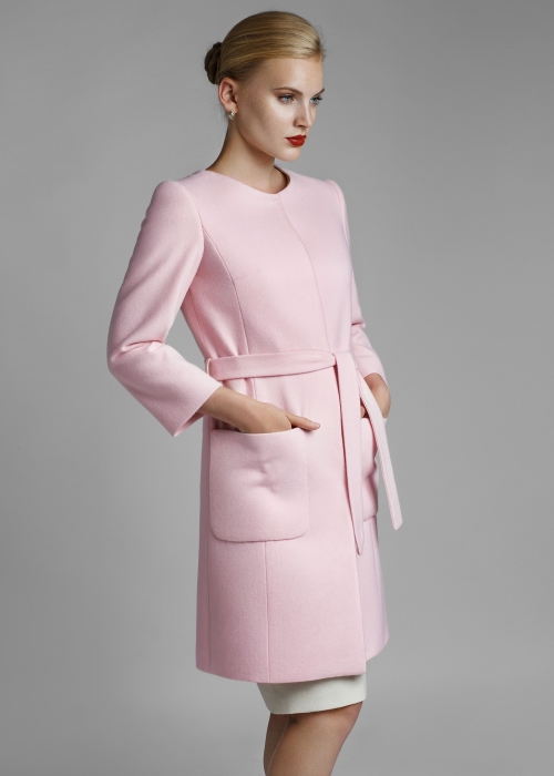 Cashmere coat in blush pink - Gallery - BaibaT.com